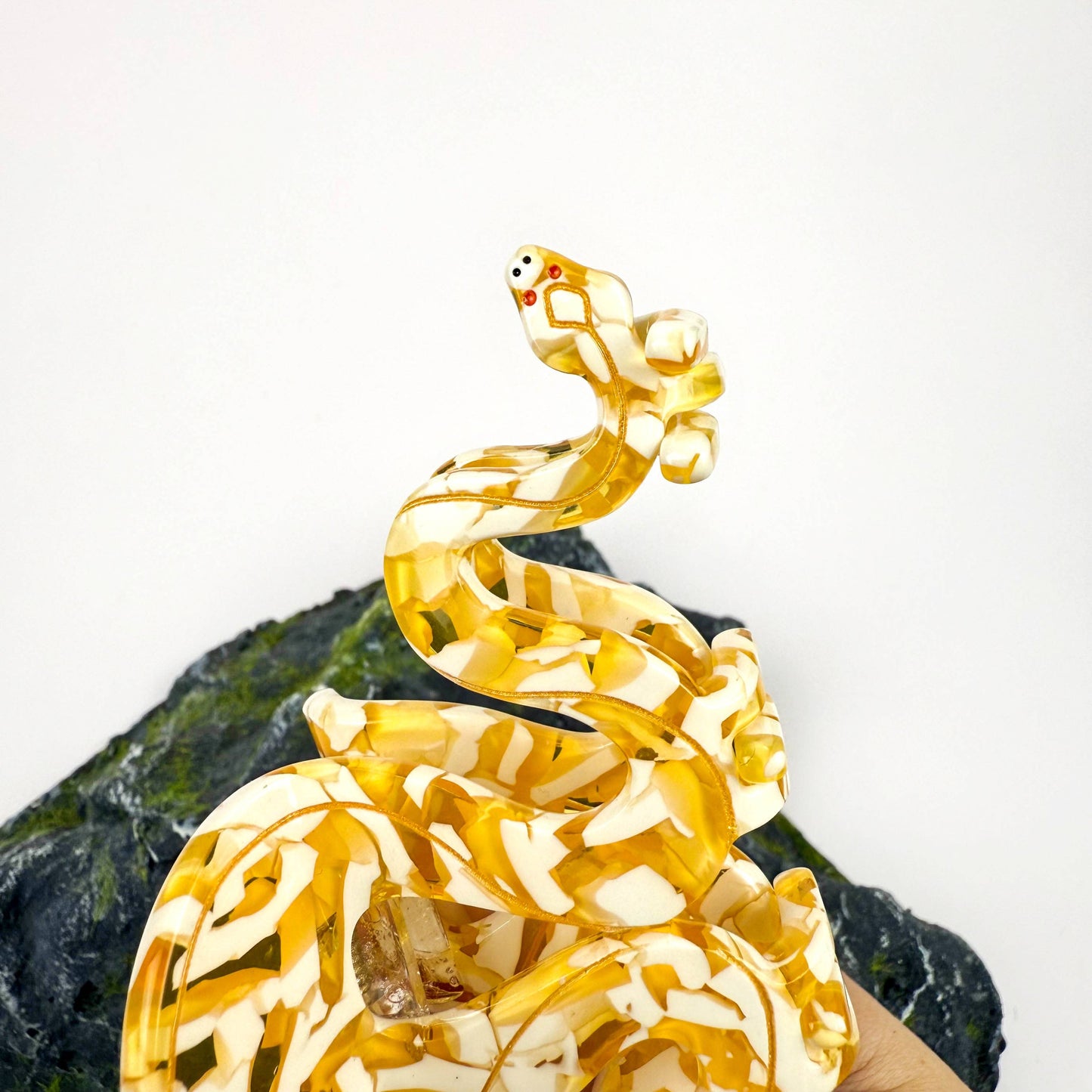 Yellow Python Claw Hair Clip