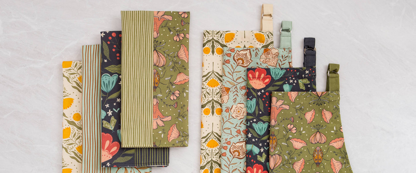 May Flowers Cotton Apron
