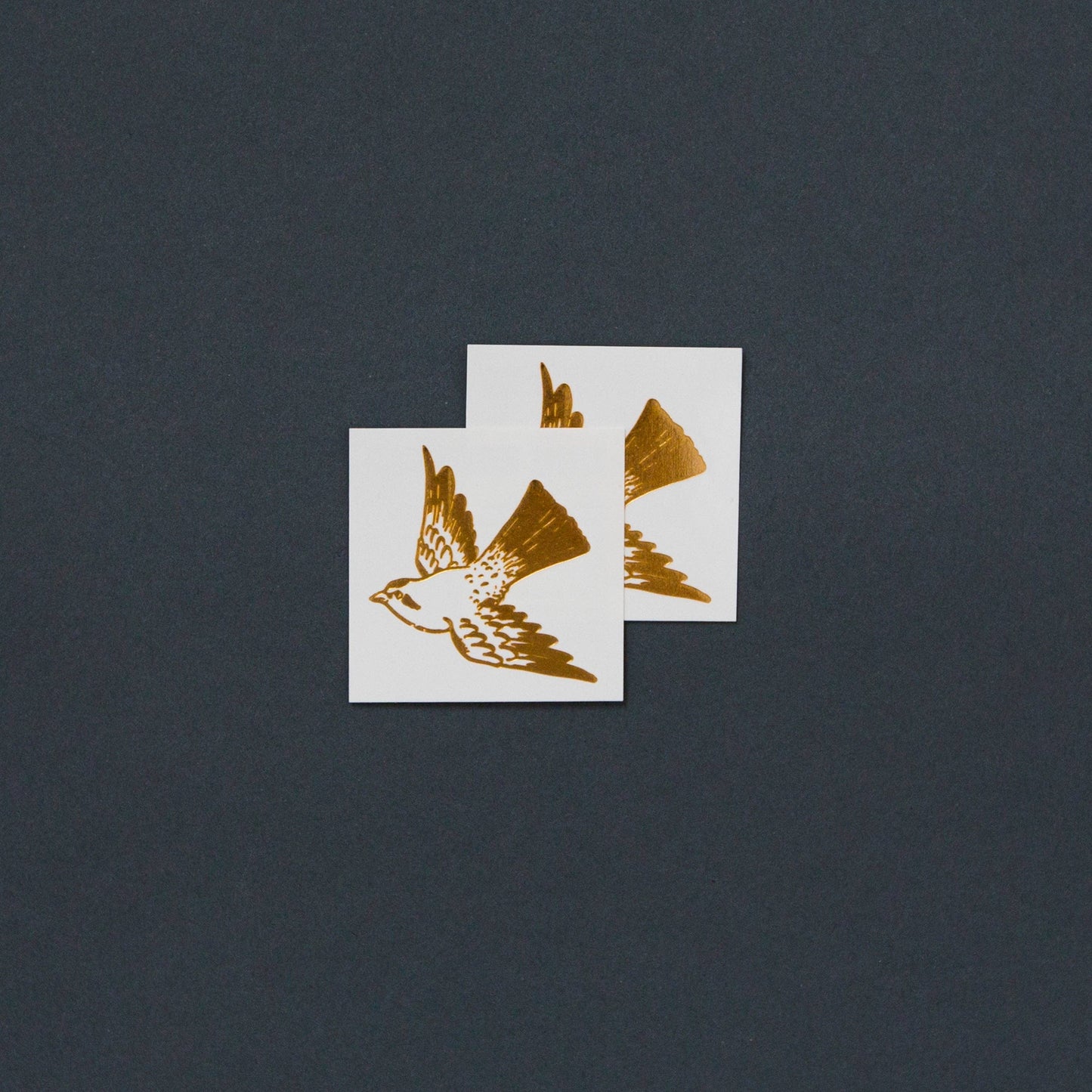 Cartolina Bird (Gold) Tattoo Pair