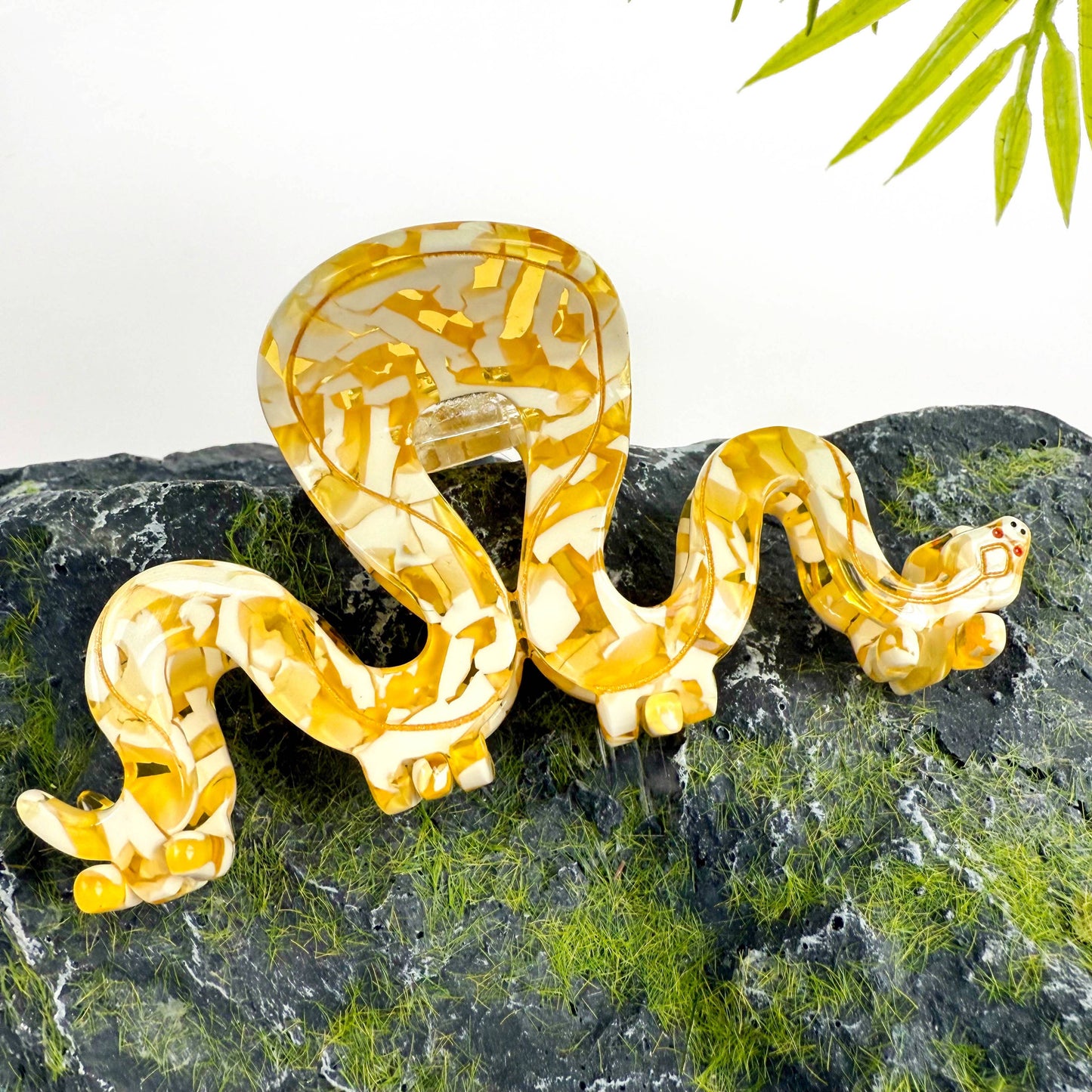 Yellow Python Claw Hair Clip