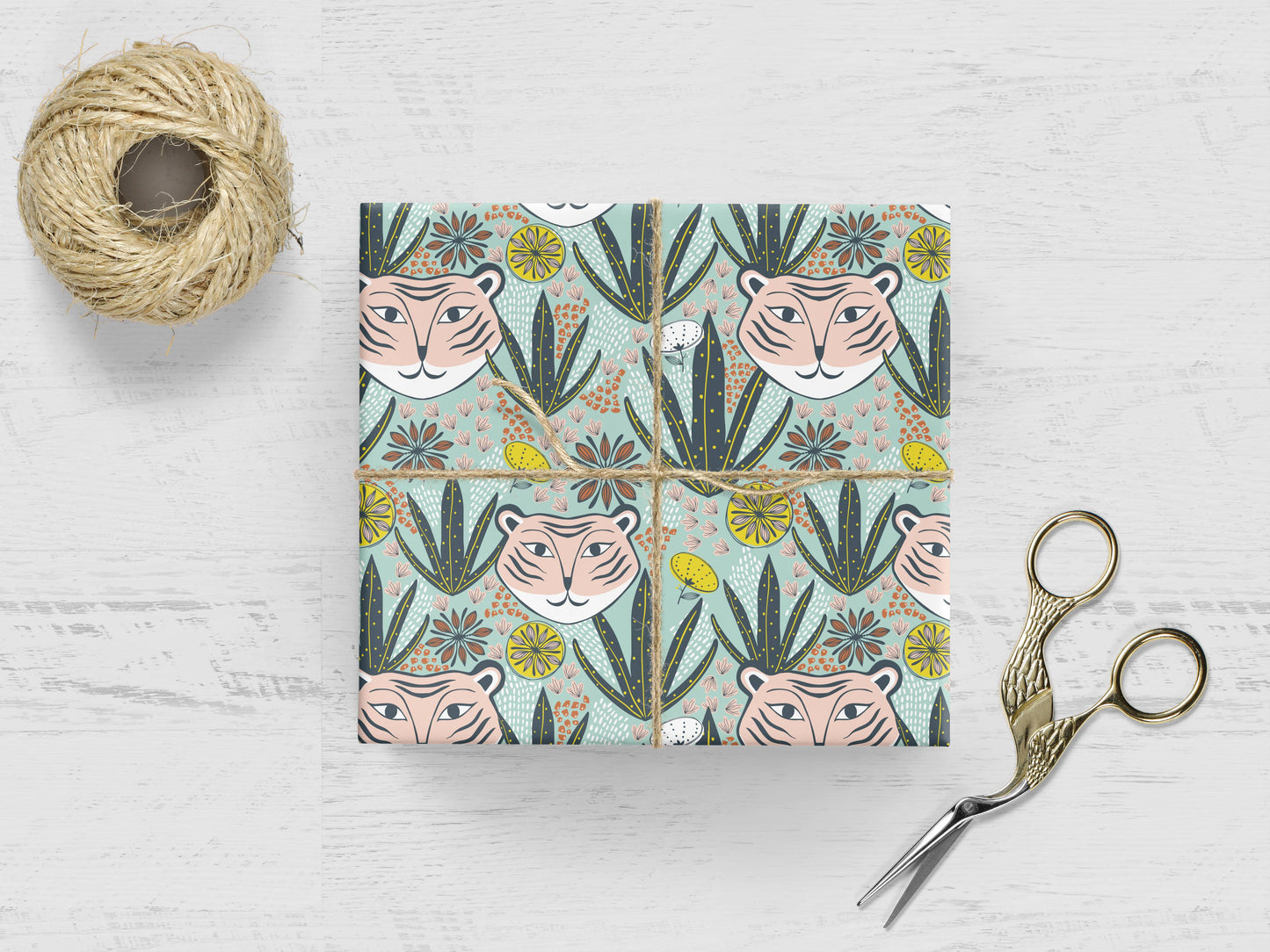 Mod Tiger Wrapping Paper