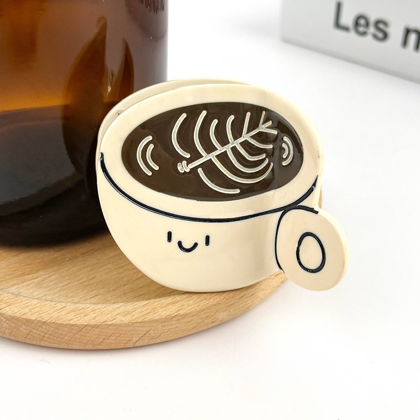 Coffee Cup Claw Hair Clip