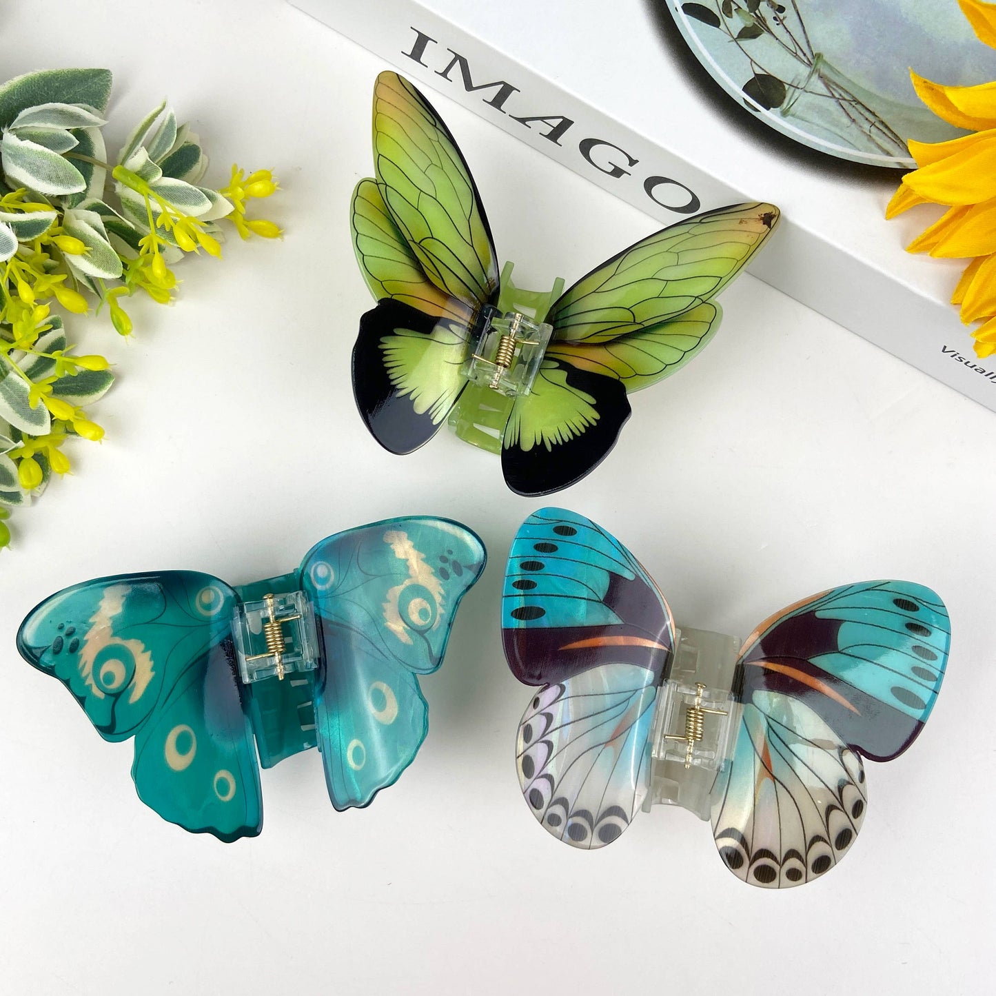 Colorful Butterfly Claw Clips