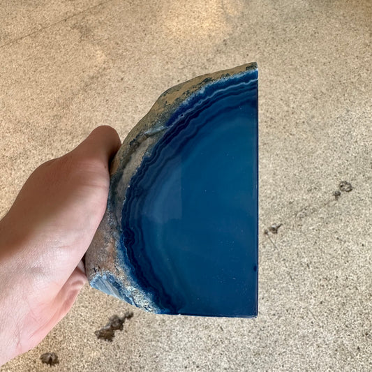 Blue Geode Bookend