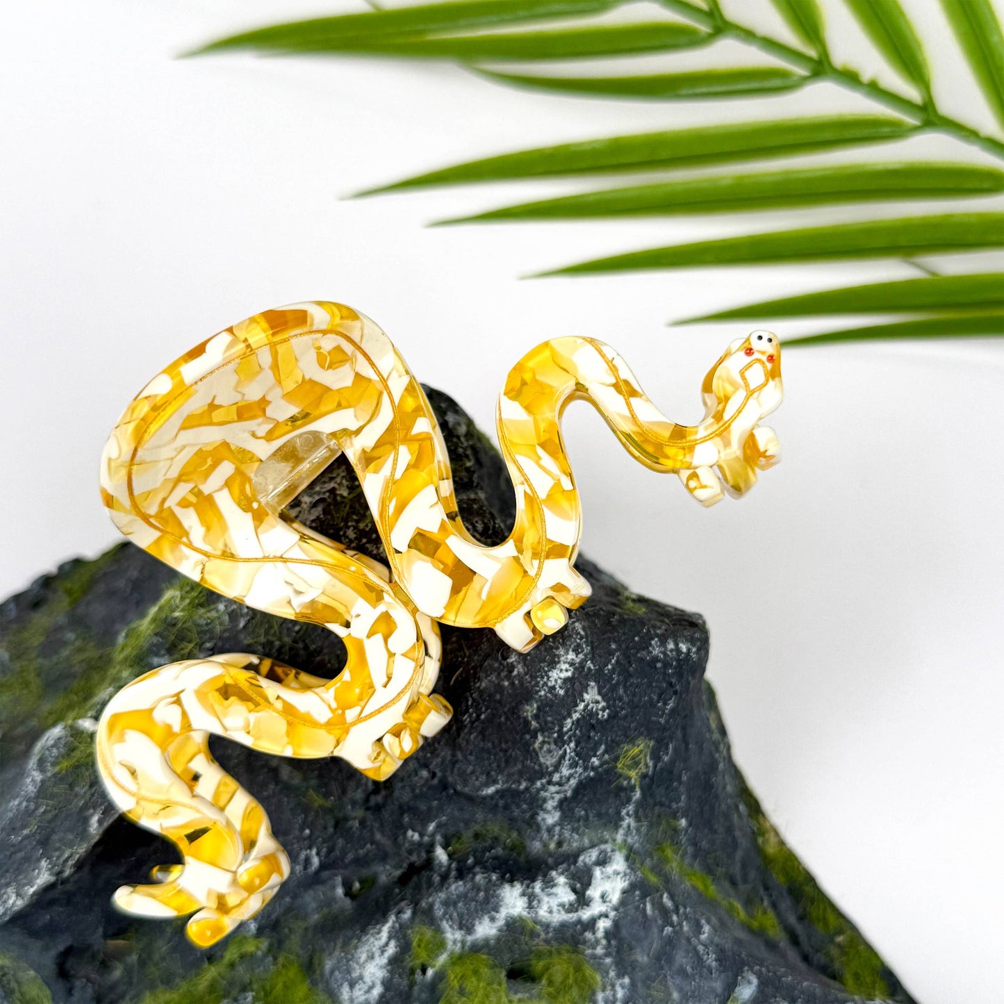 Yellow Python Claw Hair Clip