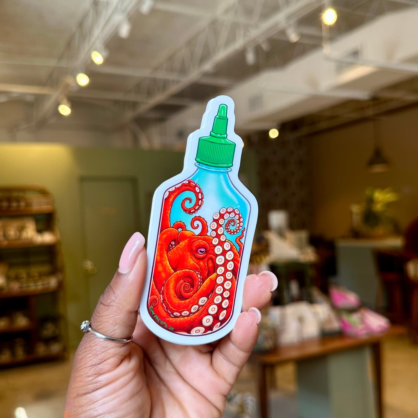 Srirachapus (Sriracha Octopus) Clear Sticker