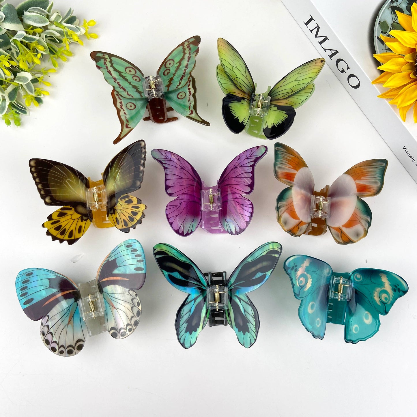 Colorful Butterfly Claw Clips