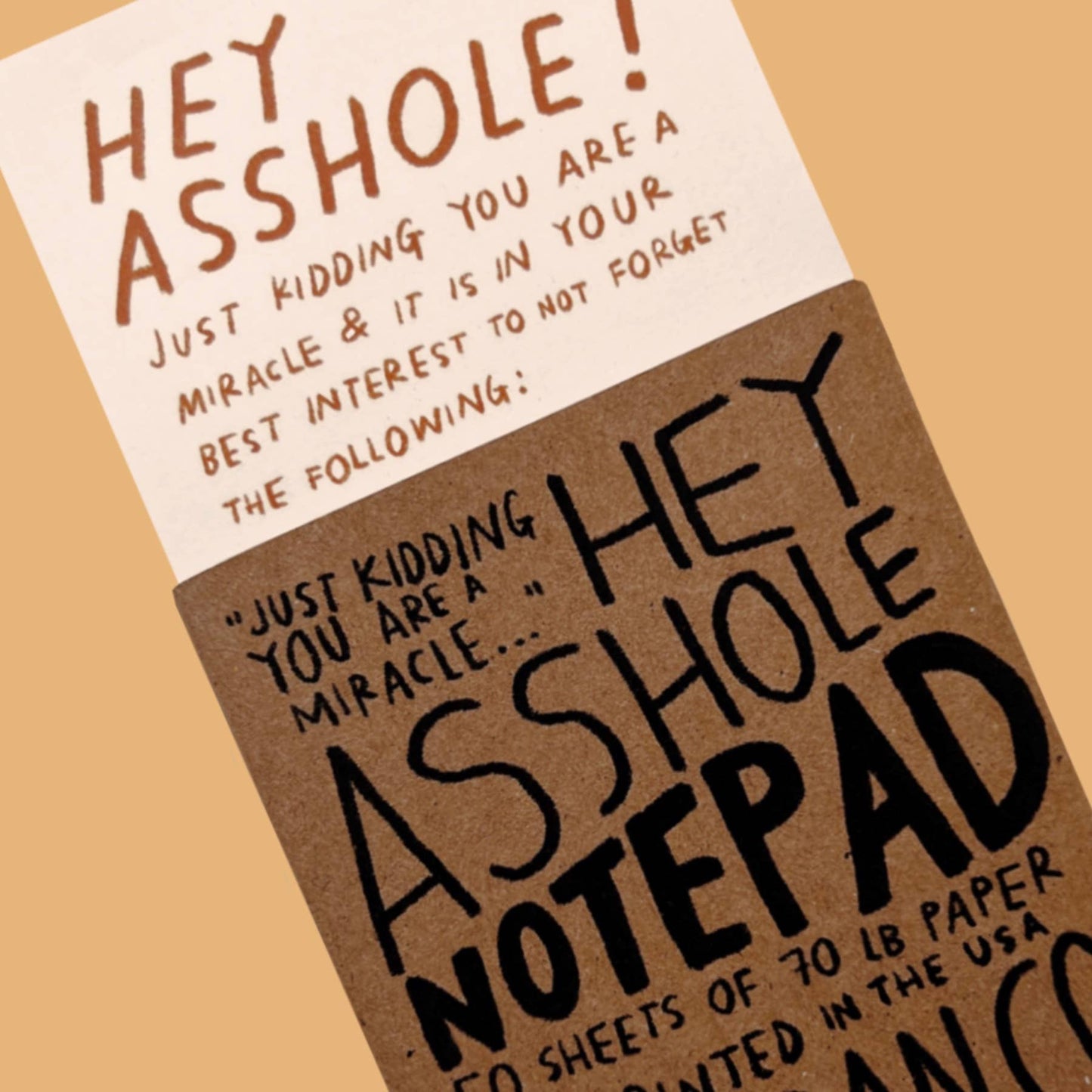 Hey Asshole Notepad