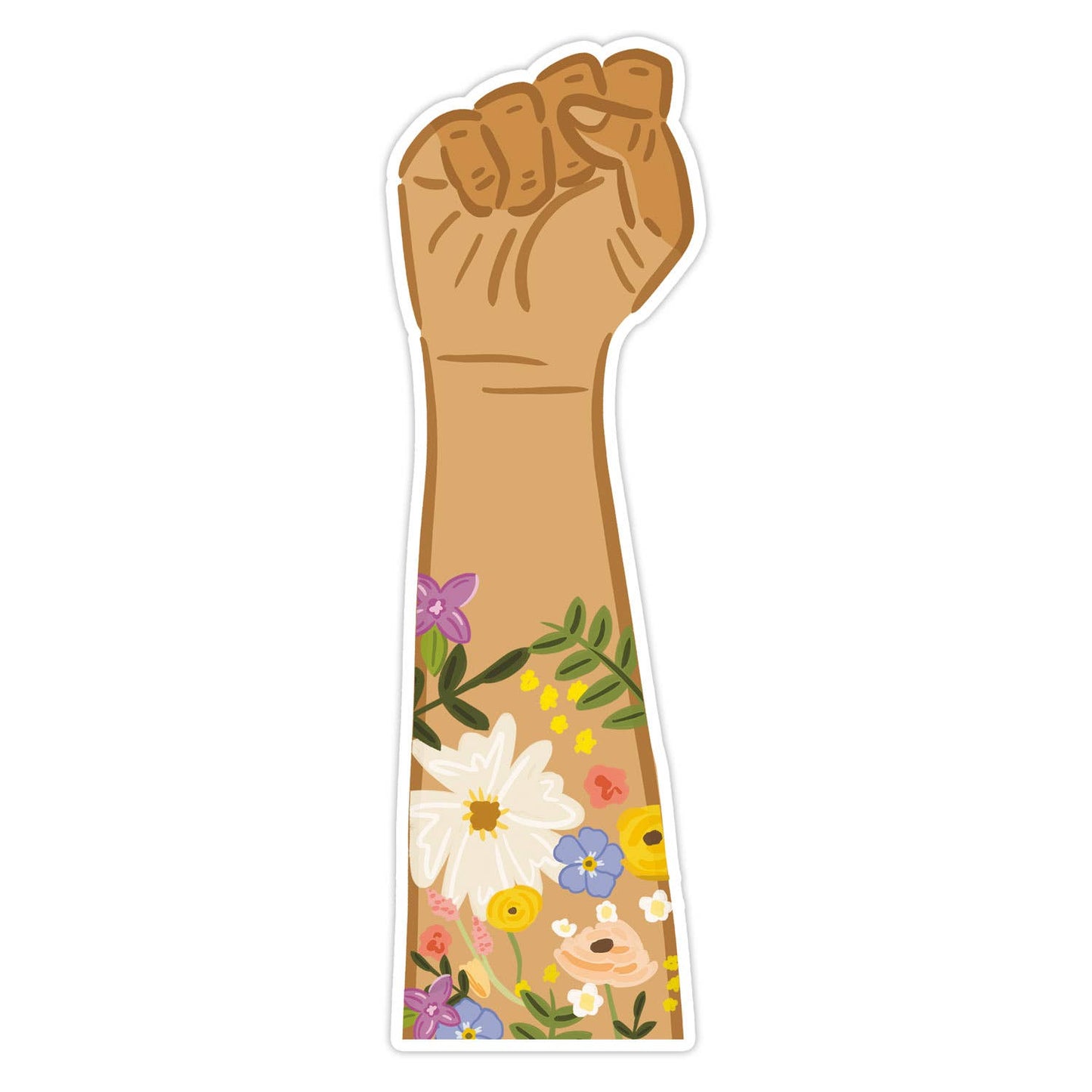 Floral Fist Die Cut Bookmark