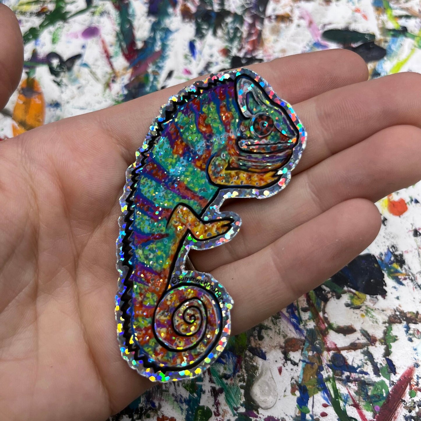 Glitter Chameleon by Samm