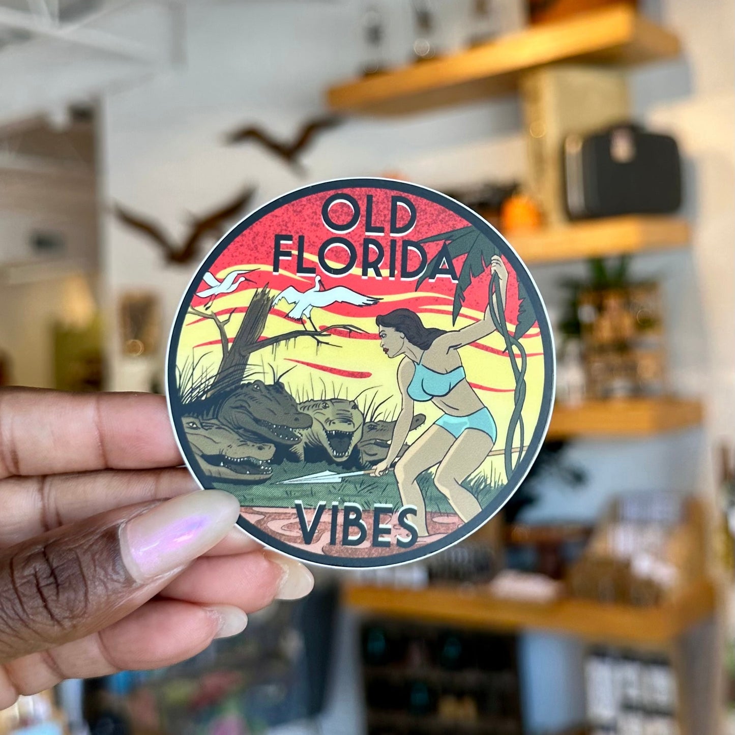 Old Florida Vibes Sticker