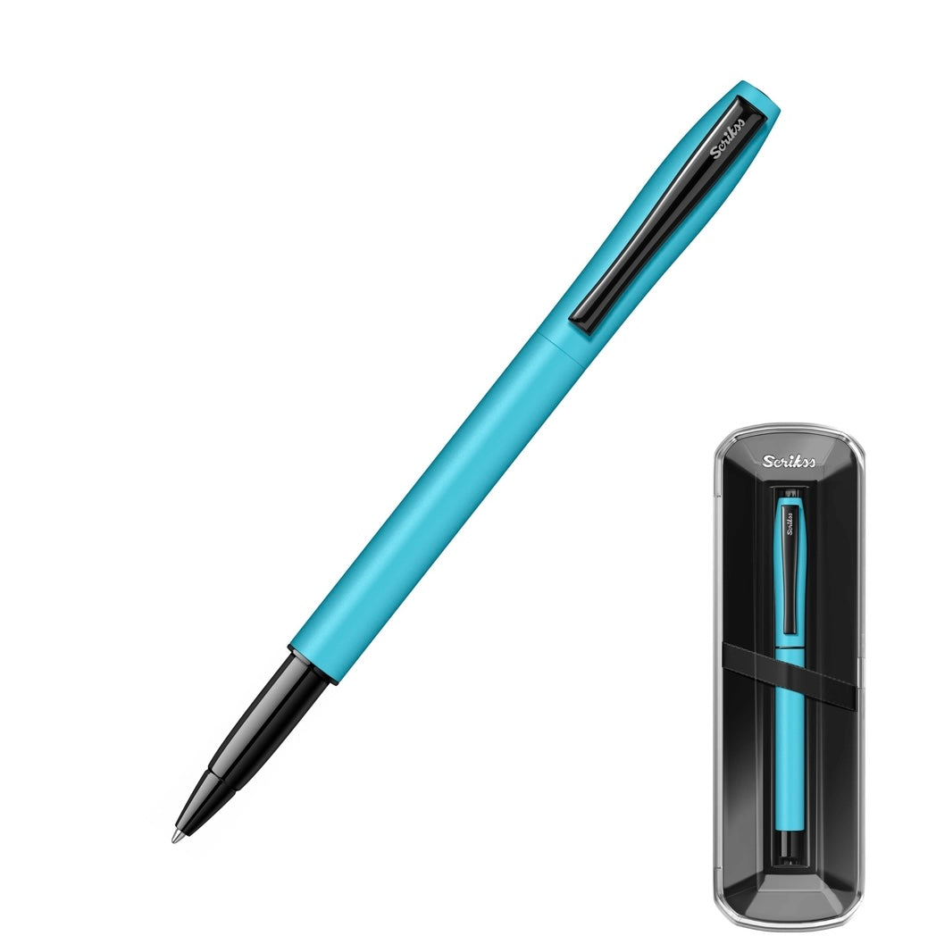 Scrikss Carnaval Roller Ball Pen in Crystal Box - Turquoise