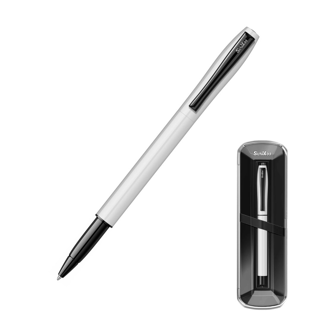 Scrikss Carnaval Roller Ball Pen in Crystal Box - White