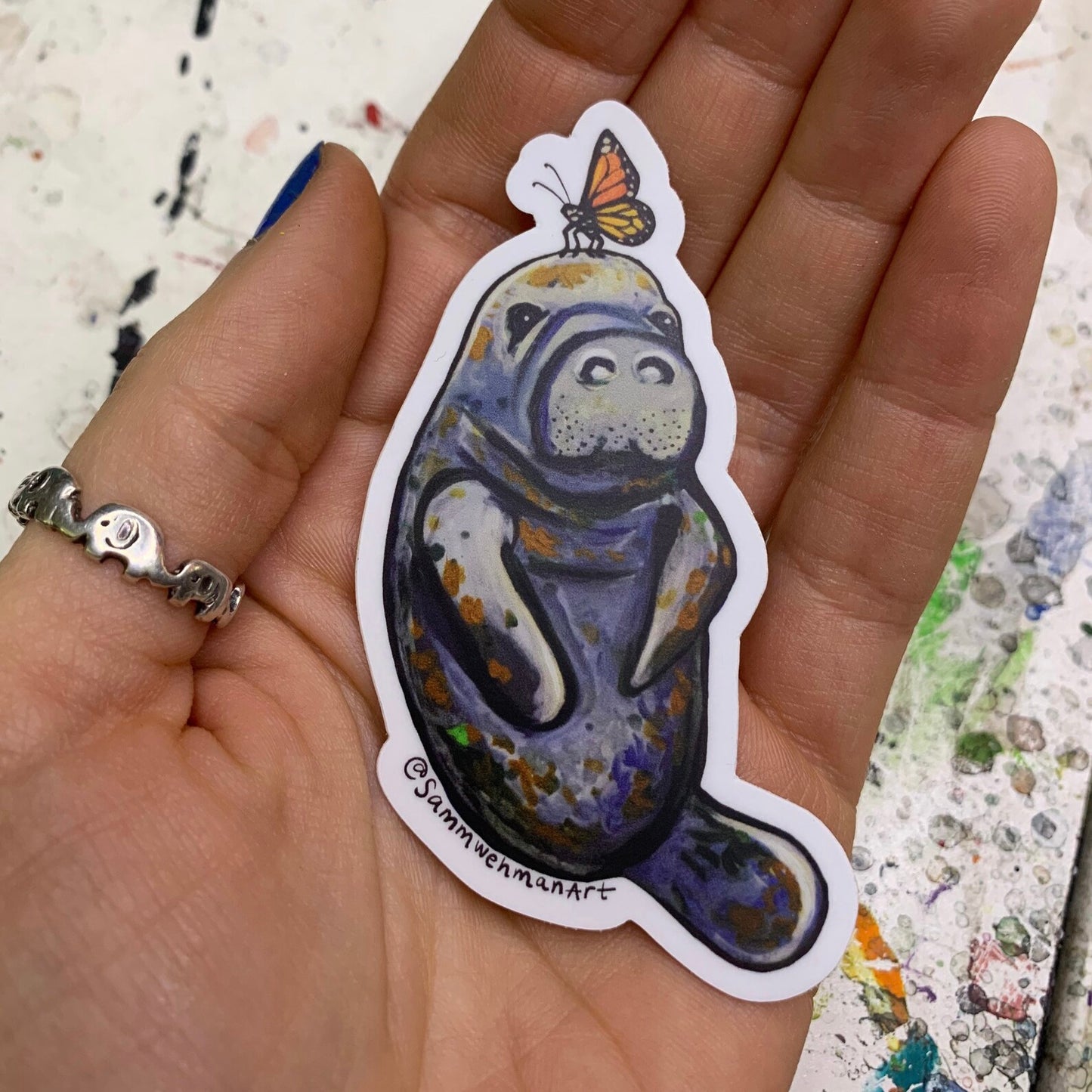 Happy Manatee Sticker by Samm