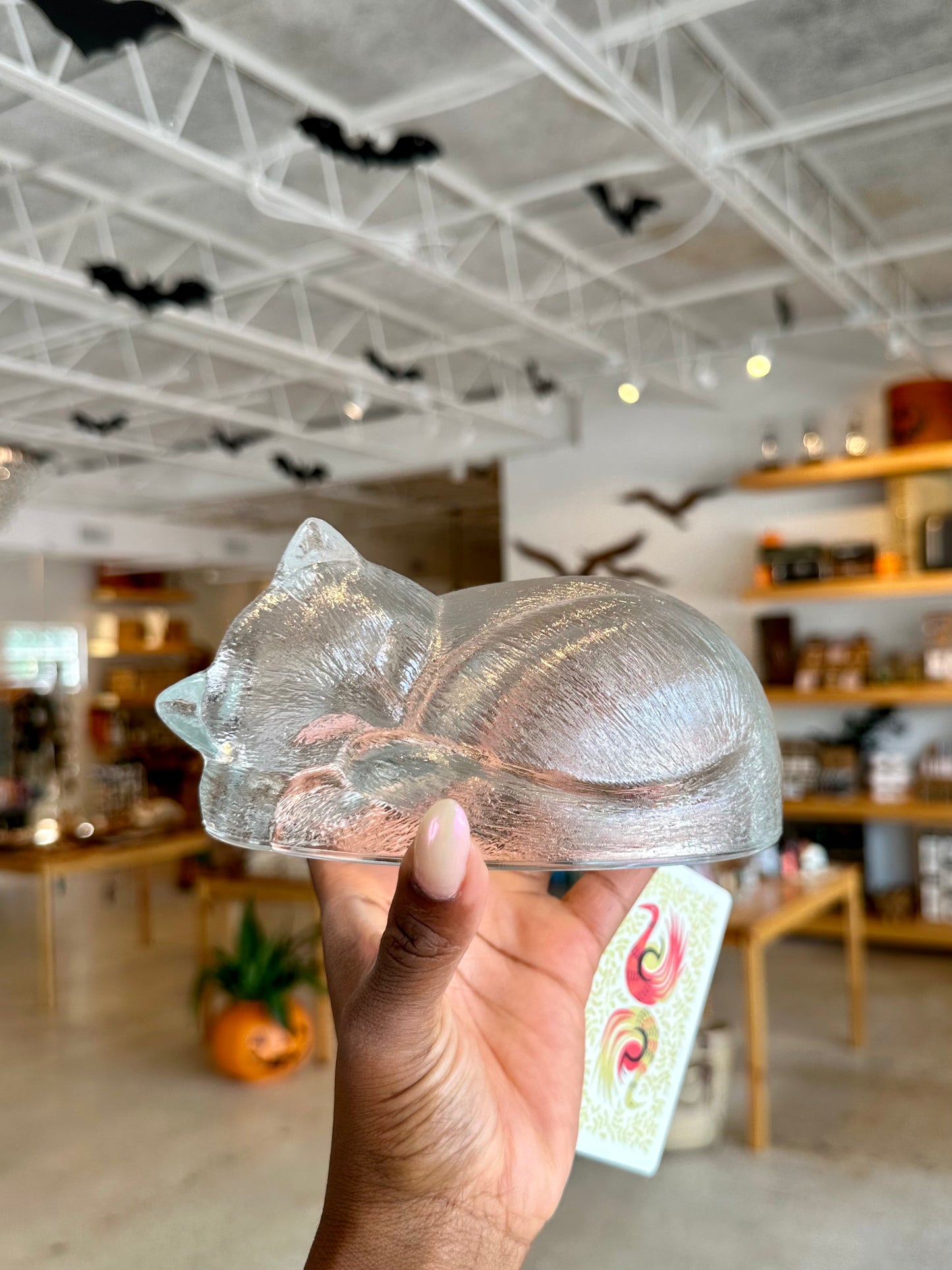 Indiana Glass Sleeping Cat