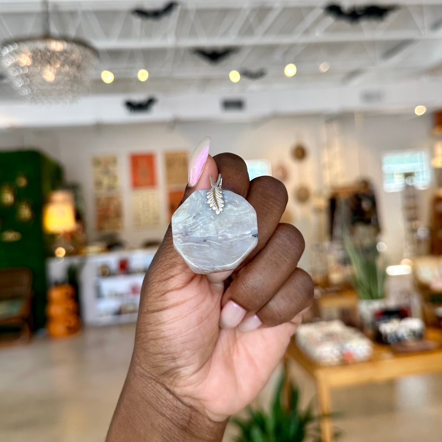 Gray Stone Pendant