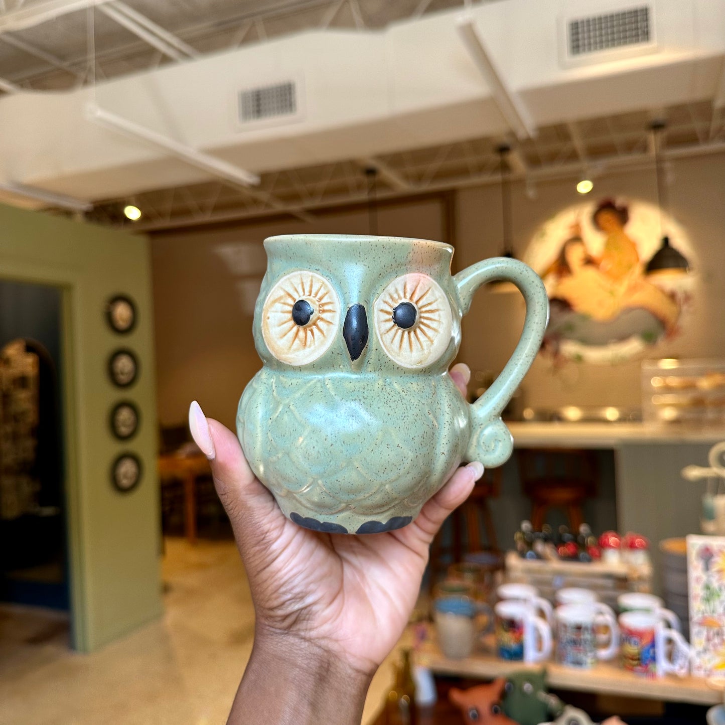 Stoneware 15oz Owl Mug