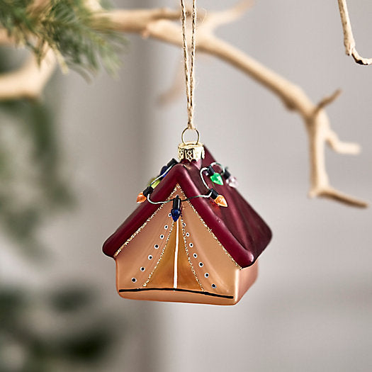 Glowing Camping Tent Ornament