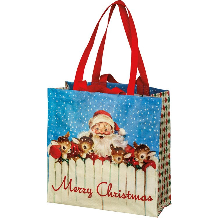Santa and Reindeer Tote