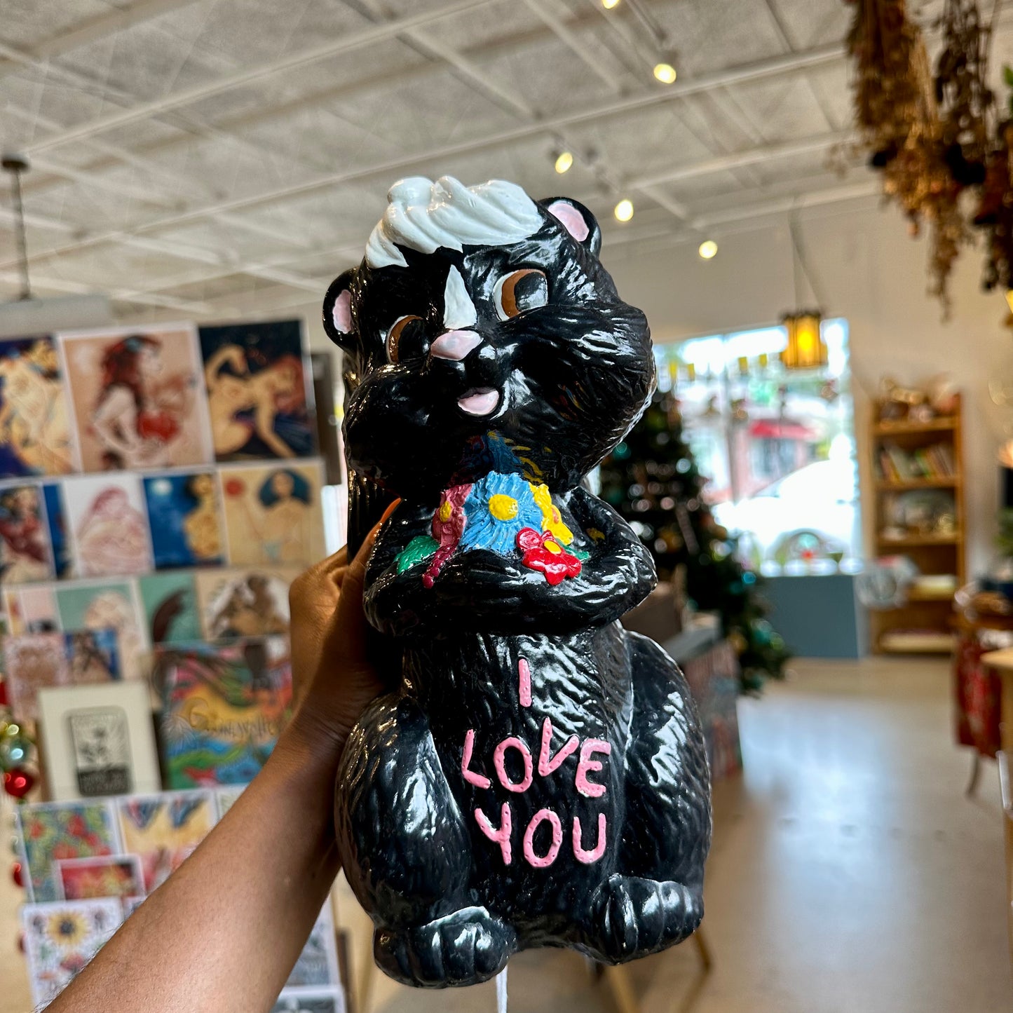 Ceramic “I Love You” Skunk Bank