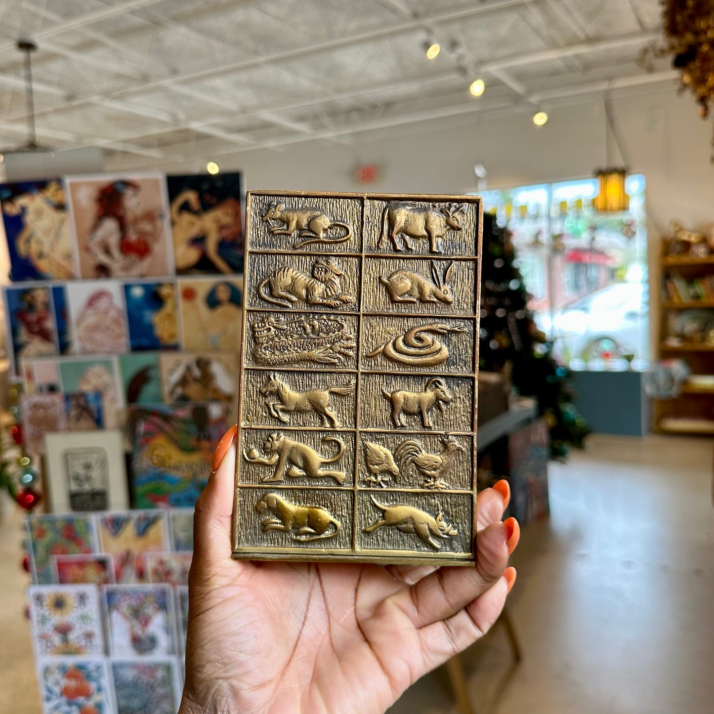 (2) Brass Astrological Signs Bookends