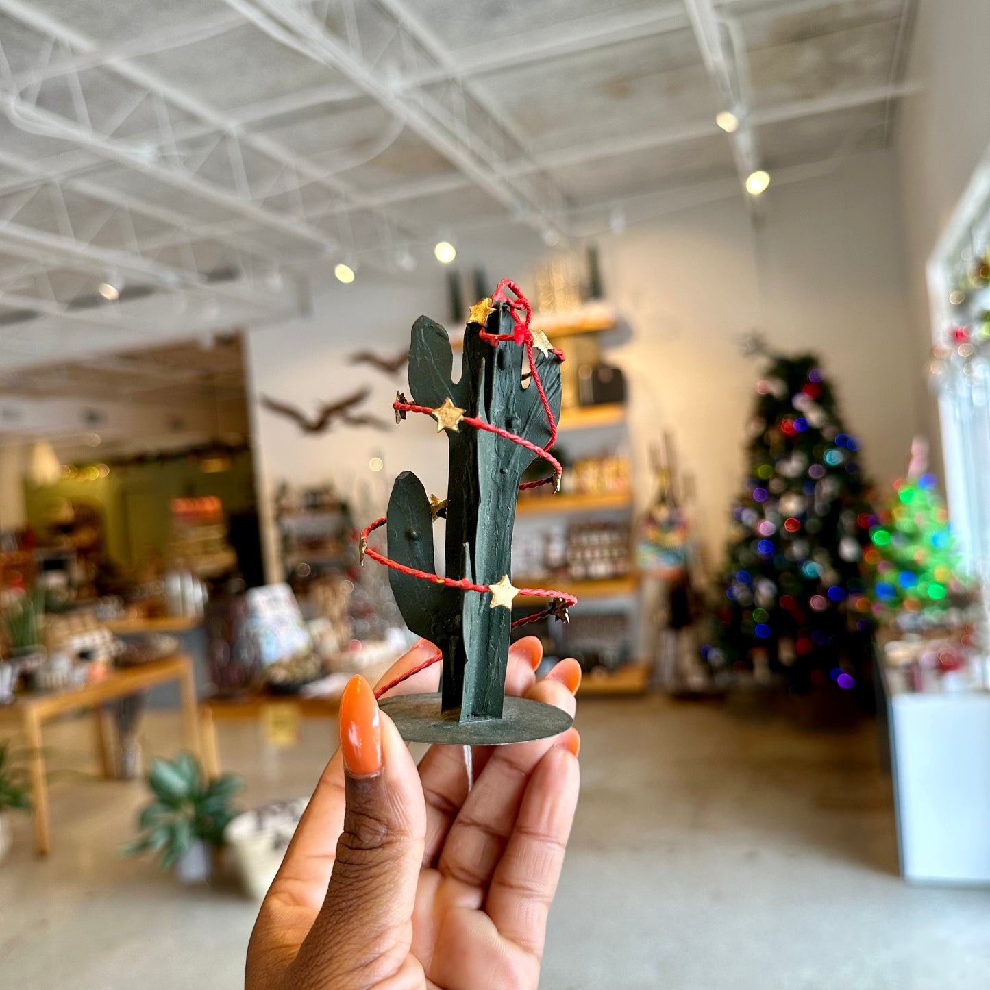 Metal Western Cactus Ornament