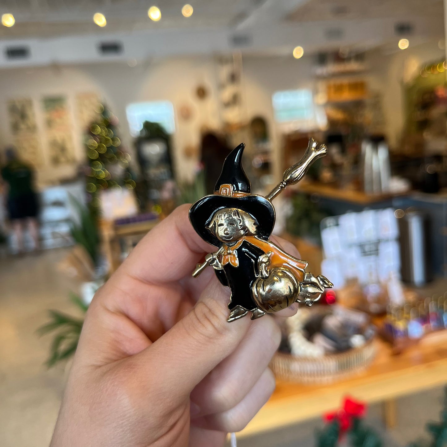 Vintage “Monet” Witch Girl Brooch