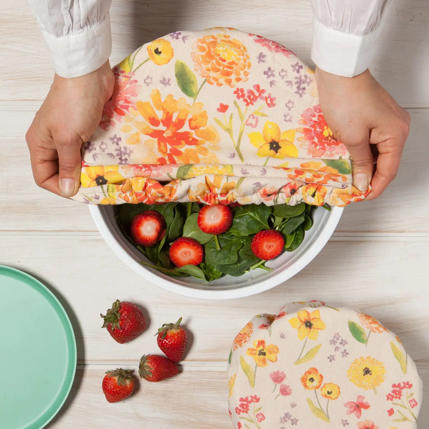 Cottage Floral Bowl Covers Set