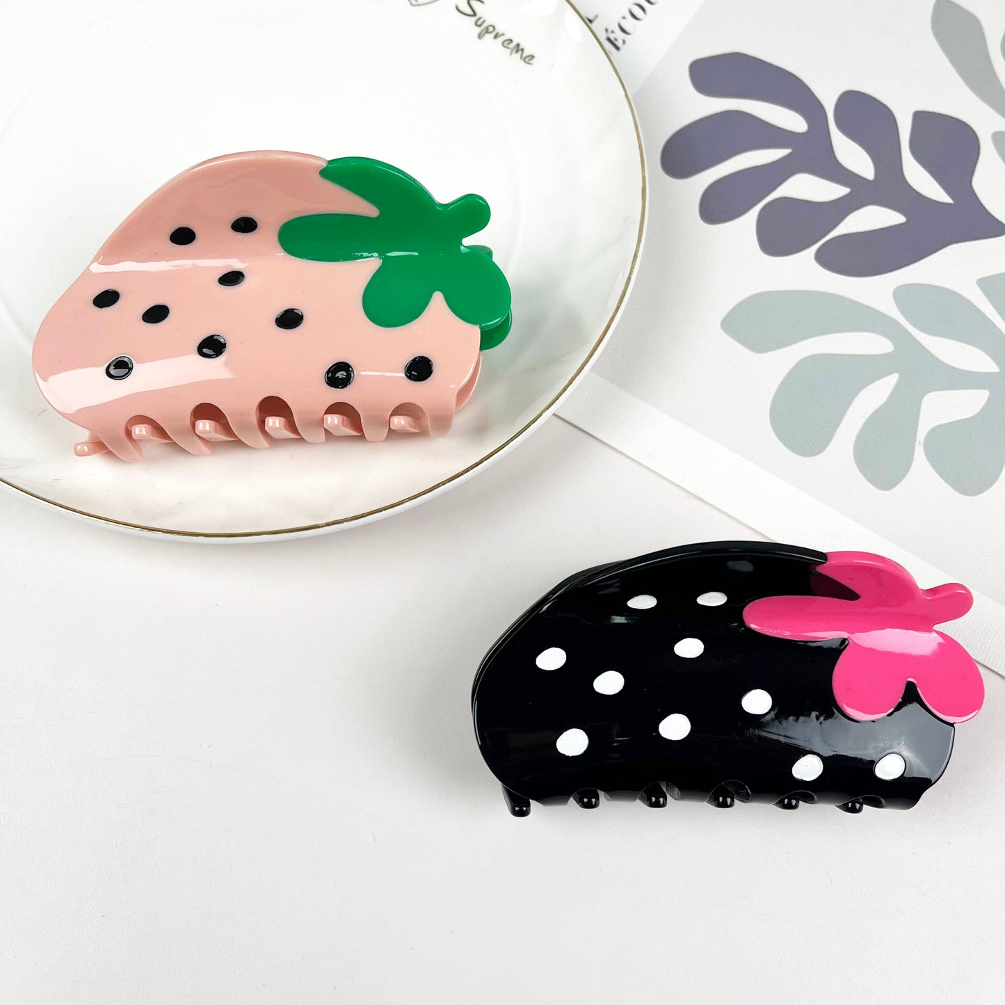 Strawberry Hair Clip Fruit Series