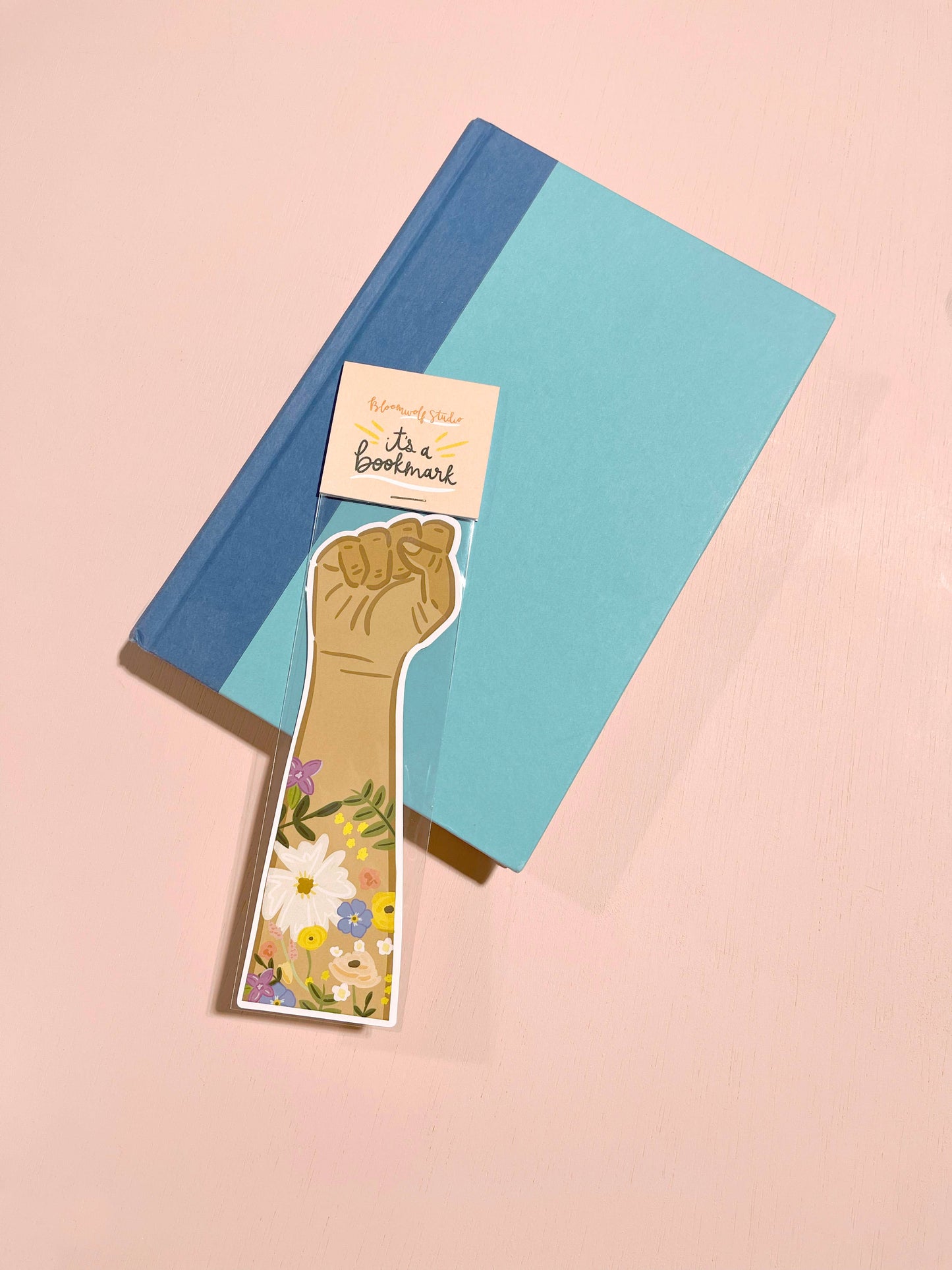 Floral Fist Die Cut Bookmark