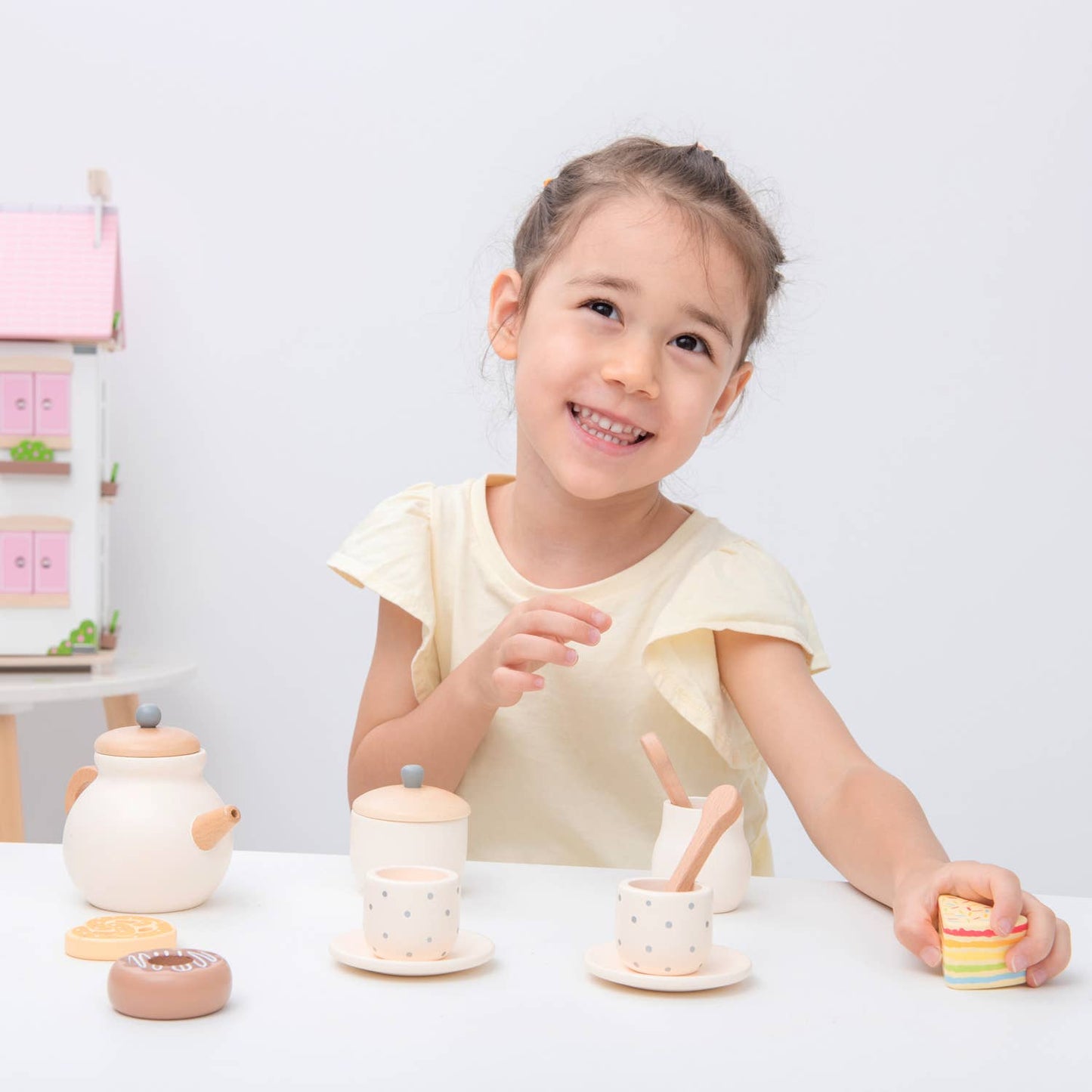 Wooden tea set