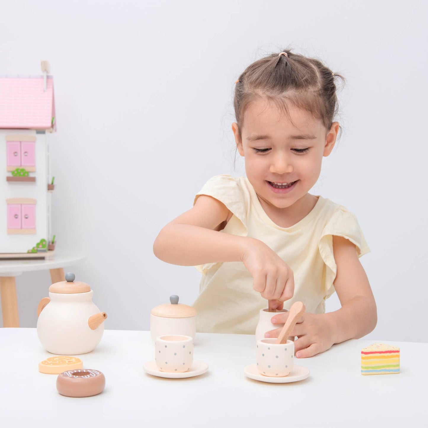 Wooden tea set