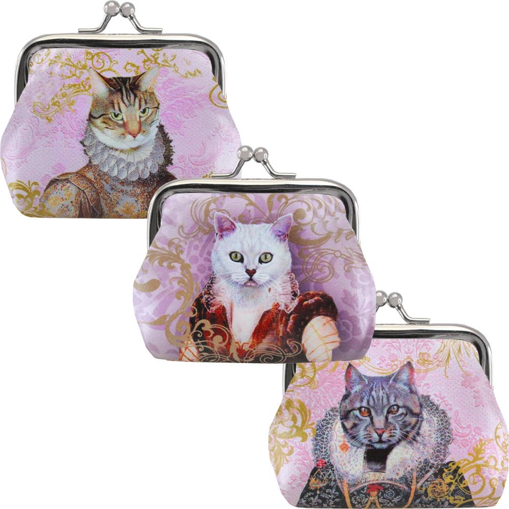Feline Portrait Clasp Coin Purses