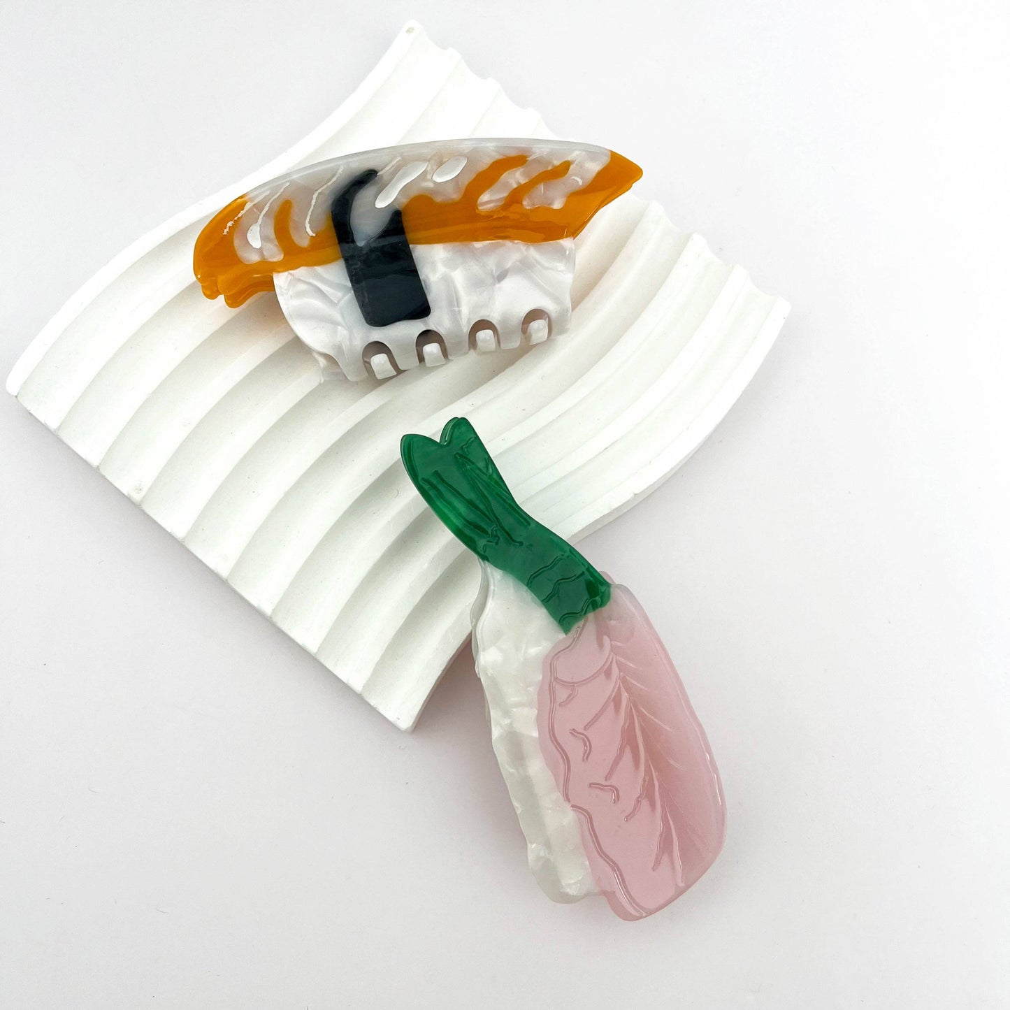 Salmon and Sushi Hair Claw Clips