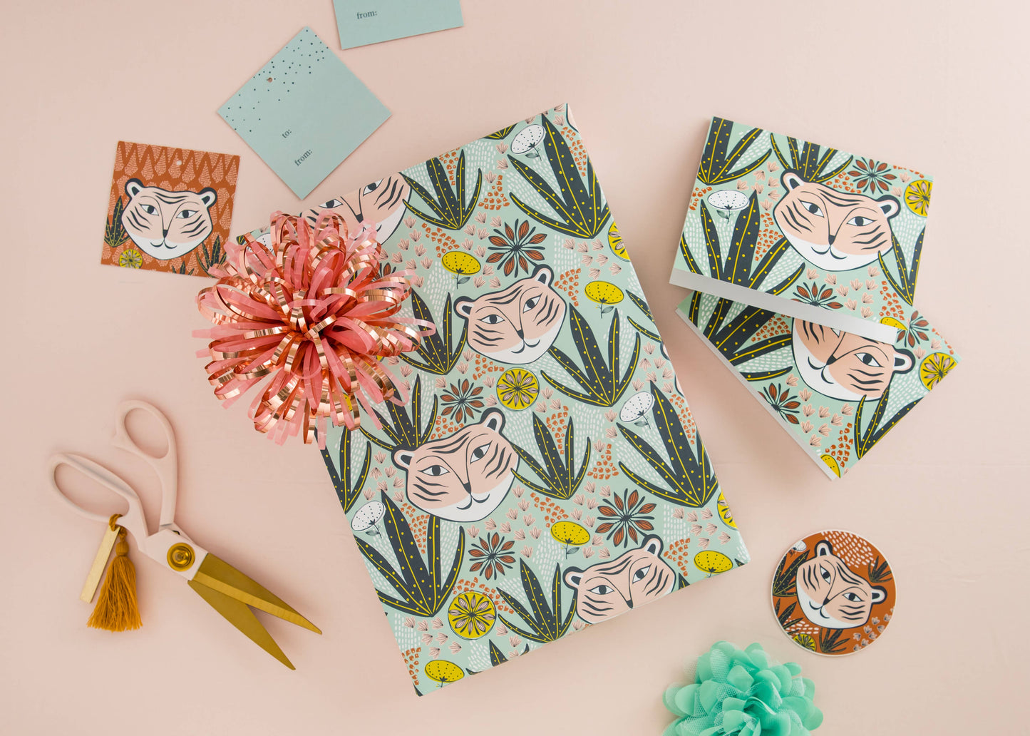 Mod Tiger Wrapping Paper