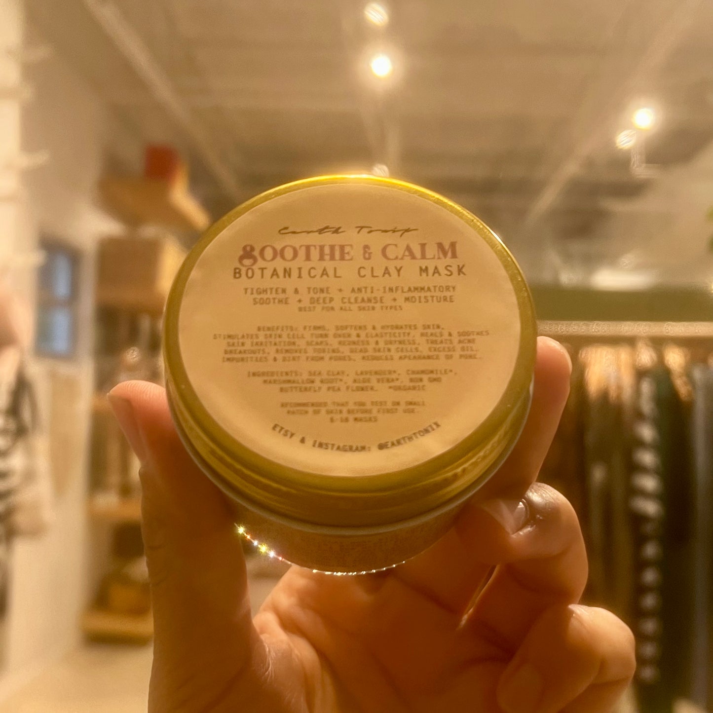 Earth Tonix Clay Mask 4oz Jar