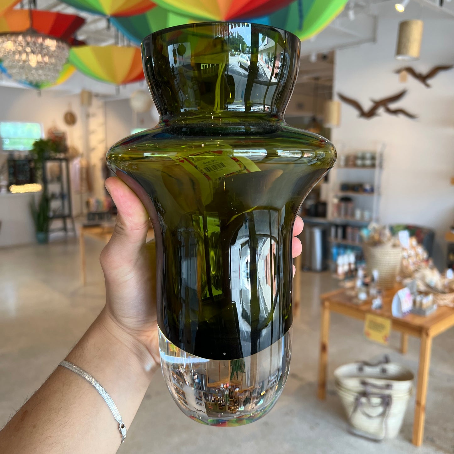 Waterford Rumba Green Flower Vase