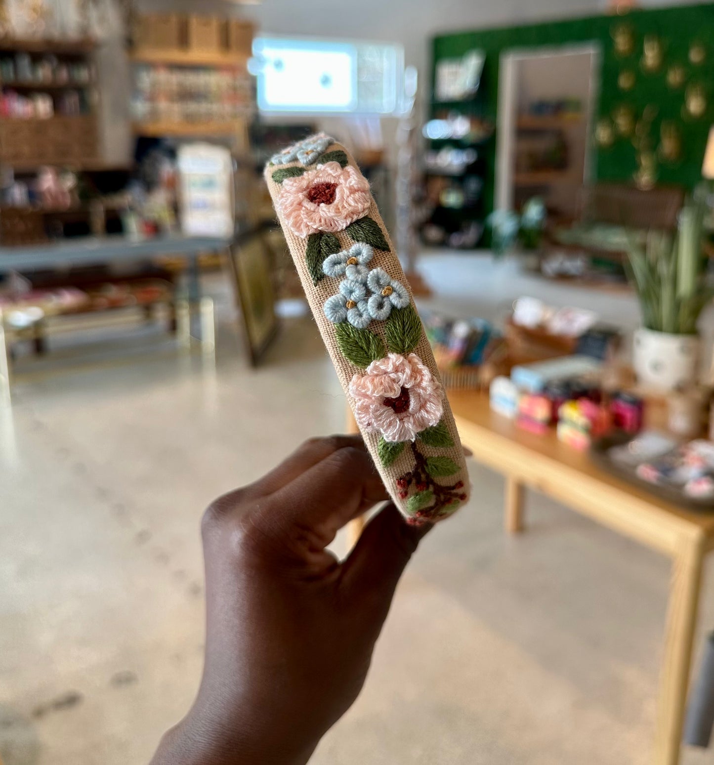 Handmade Floral Embroidered Headbands