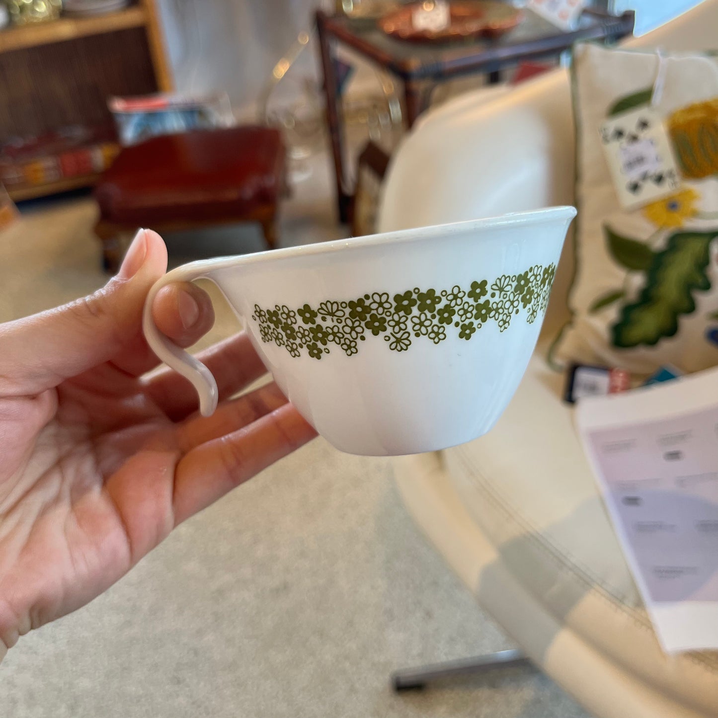 Corelle Crazy Daisy Hook Handle Coffee Cup