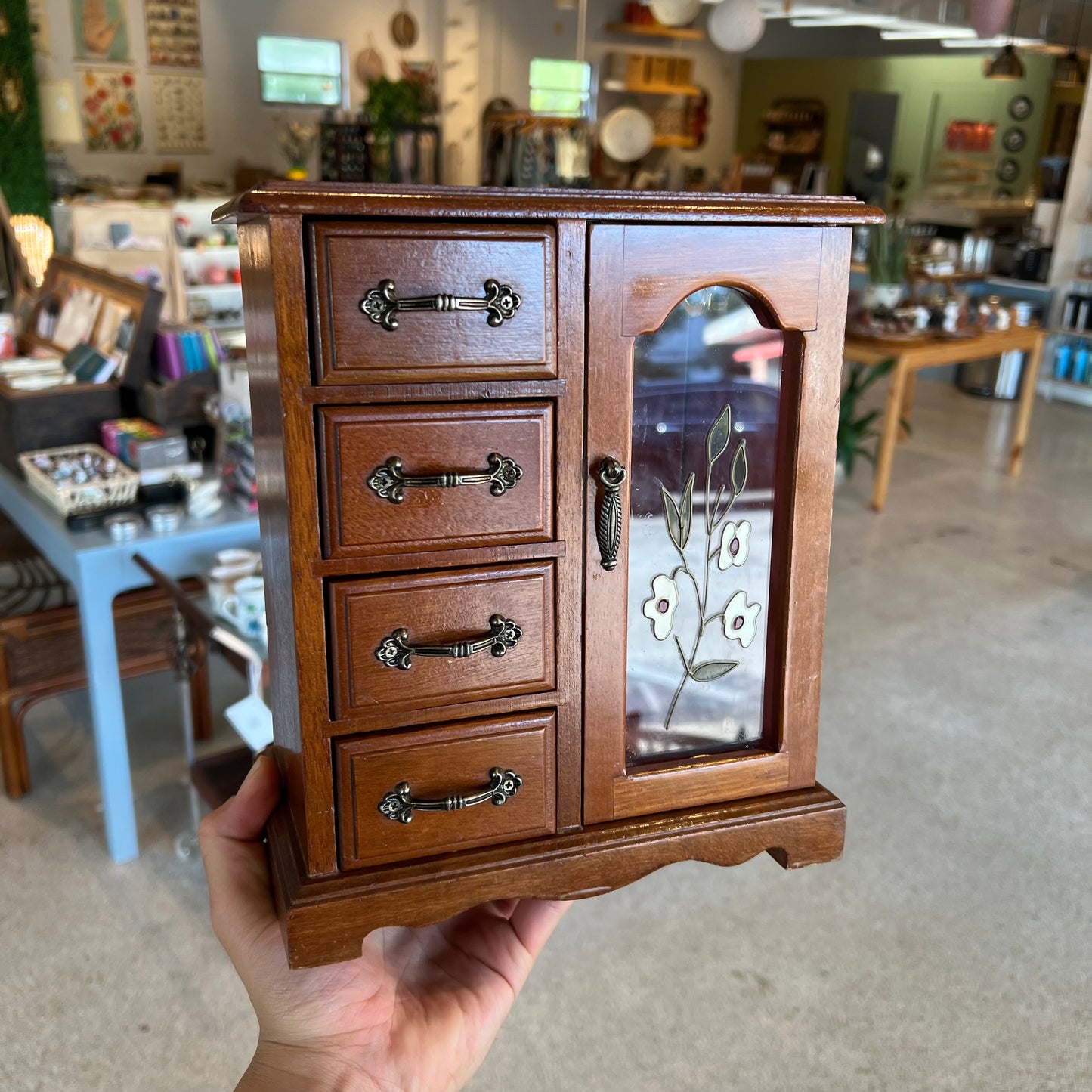 Stained Glass Jewelry Box Dresser