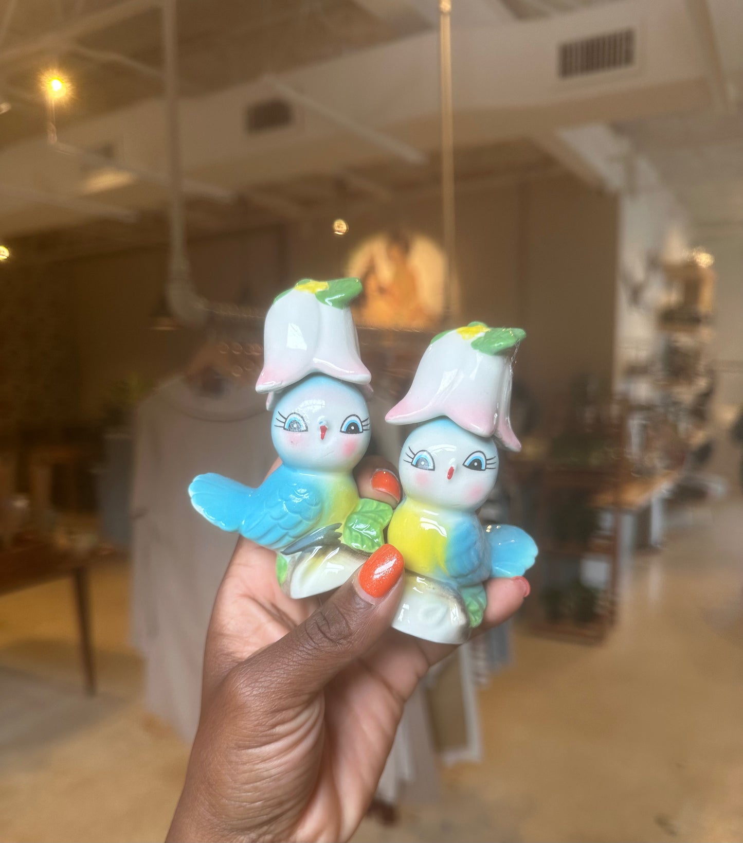 Bluebird Ceramic Salt and Pepper Shakers