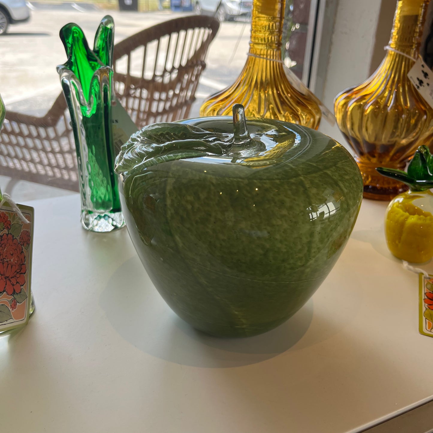 Large Art Glass Apple