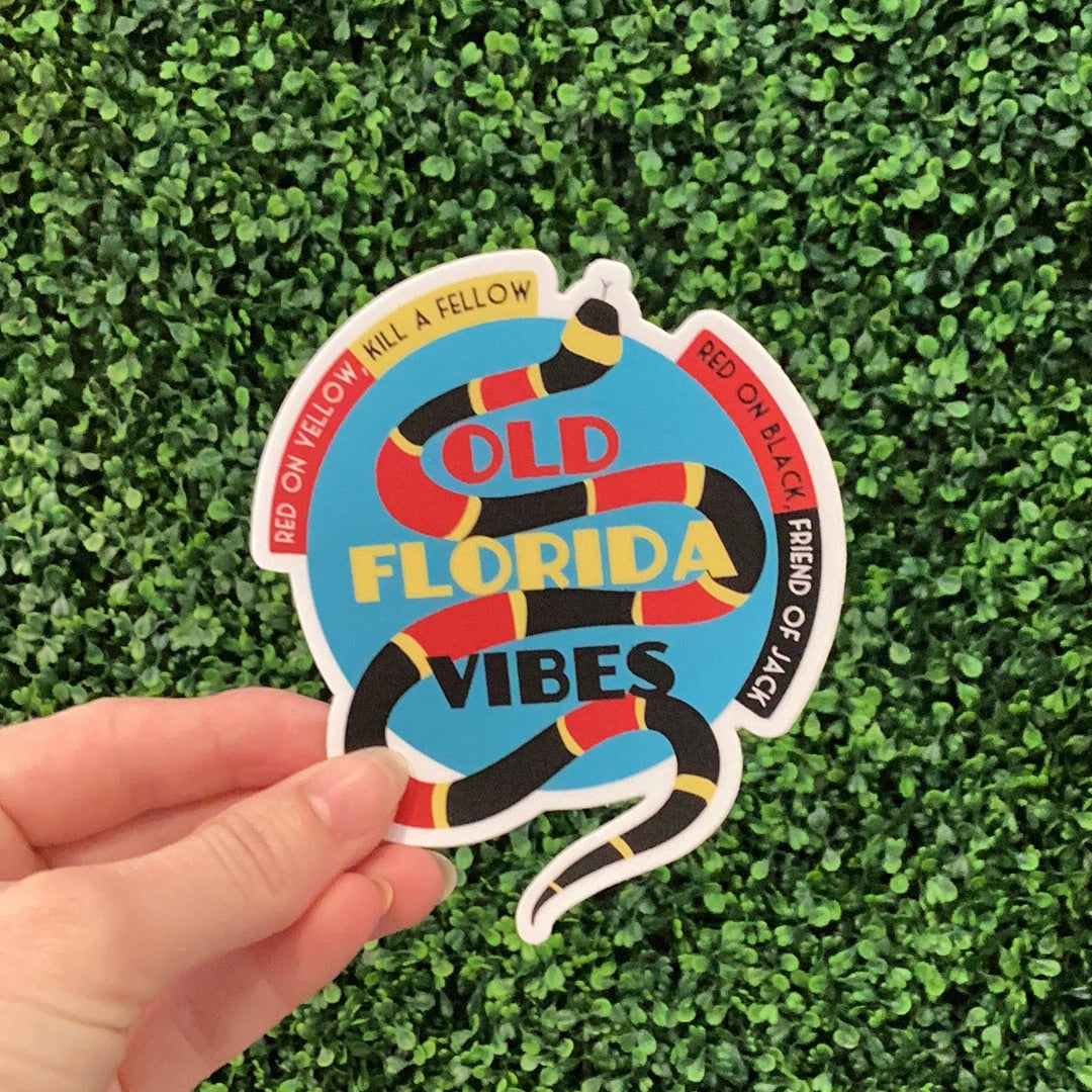 Old Florida Vibes Sticker