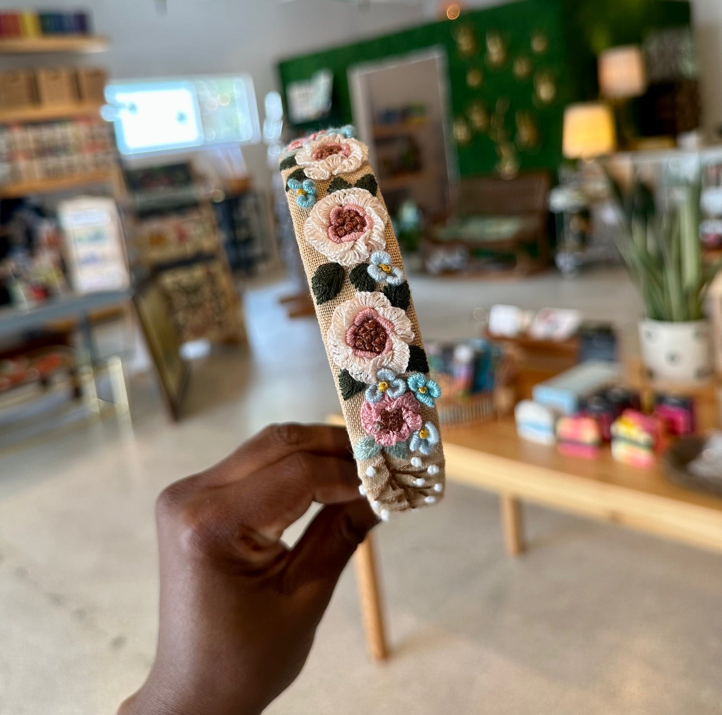 Handmade Floral Embroidered Headbands