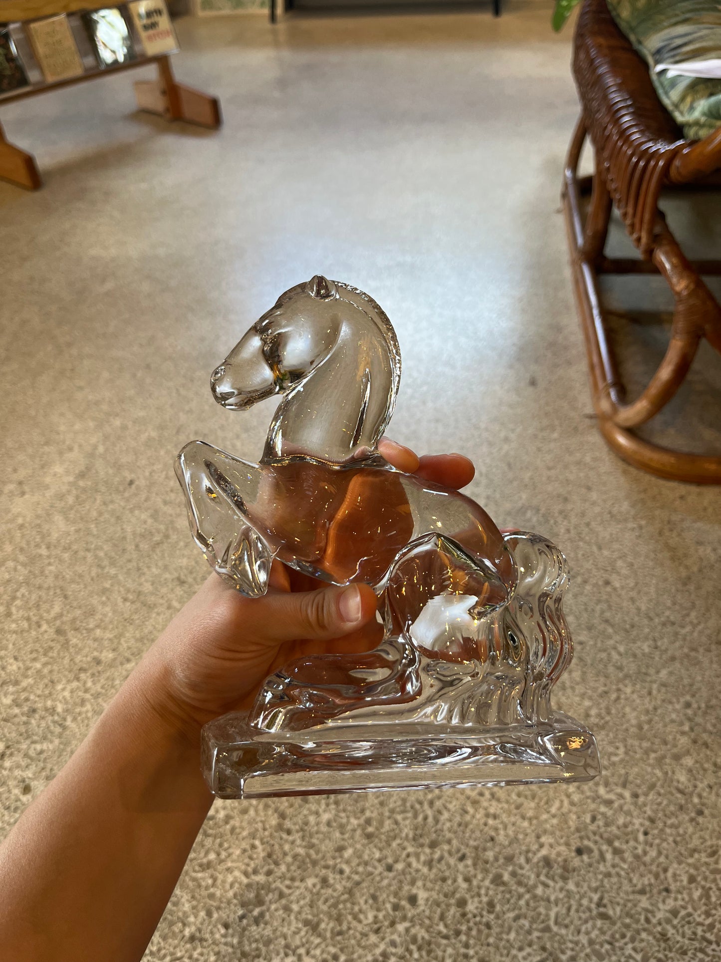(Pair) L.E. Smith Glass Horse Bookends
