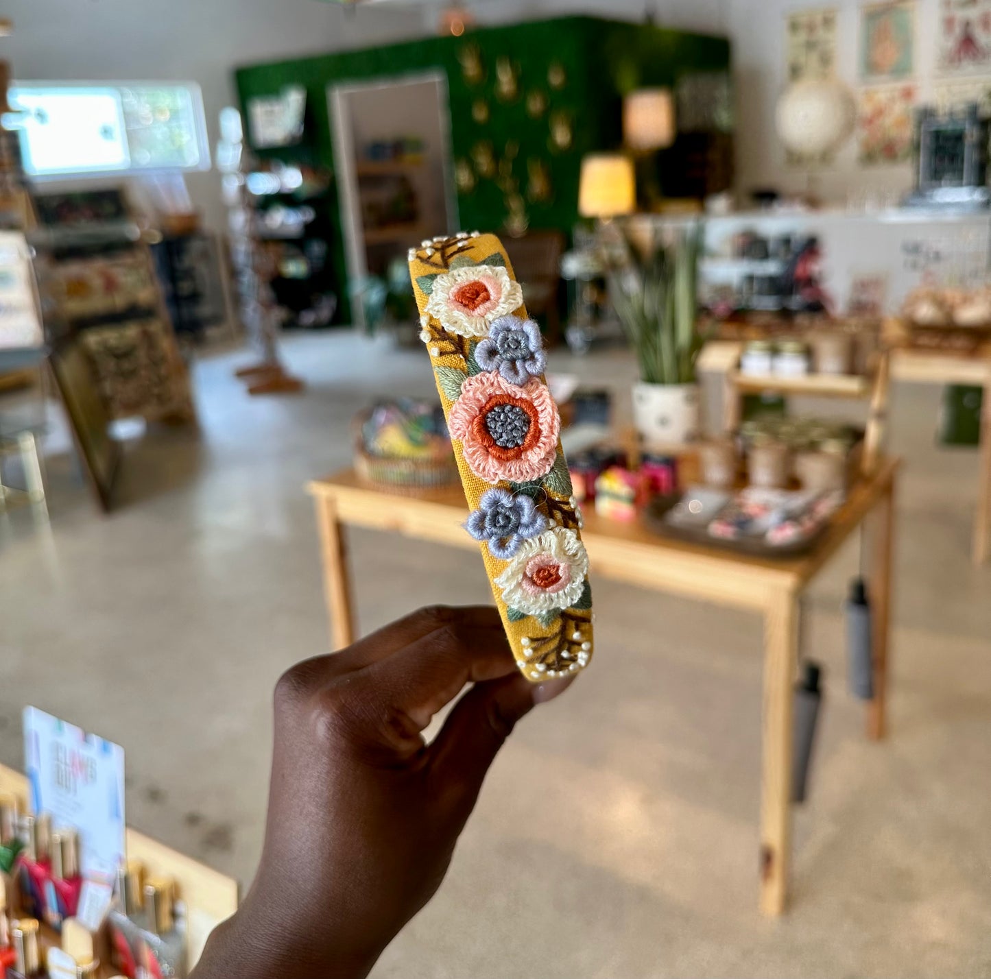 Handmade Floral Embroidered Headbands