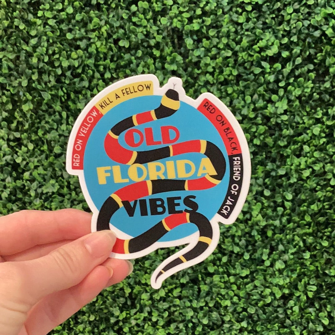 Old Florida Vibes Sticker
