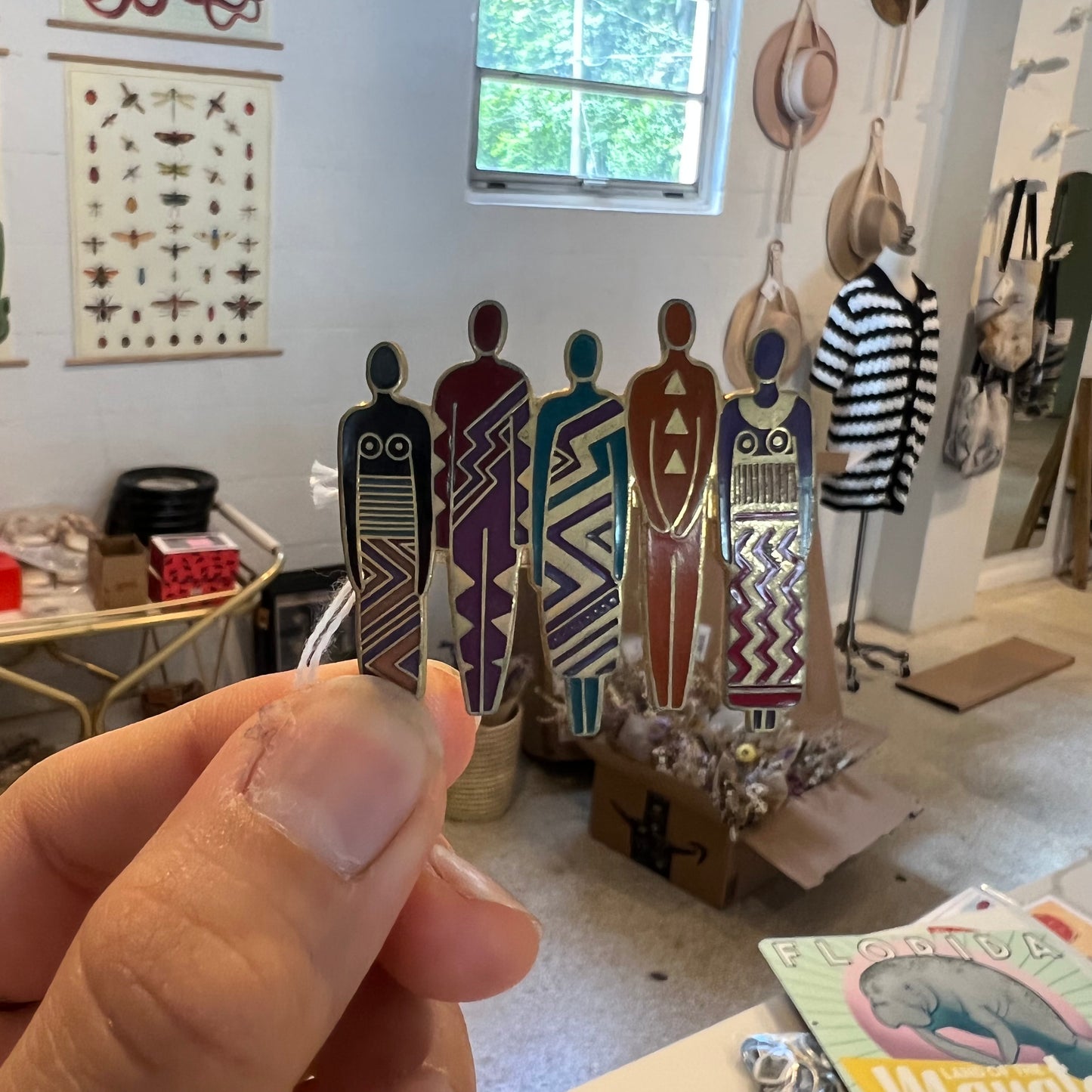 Vintage Laurel Burch “Tribe” Enamel Pin