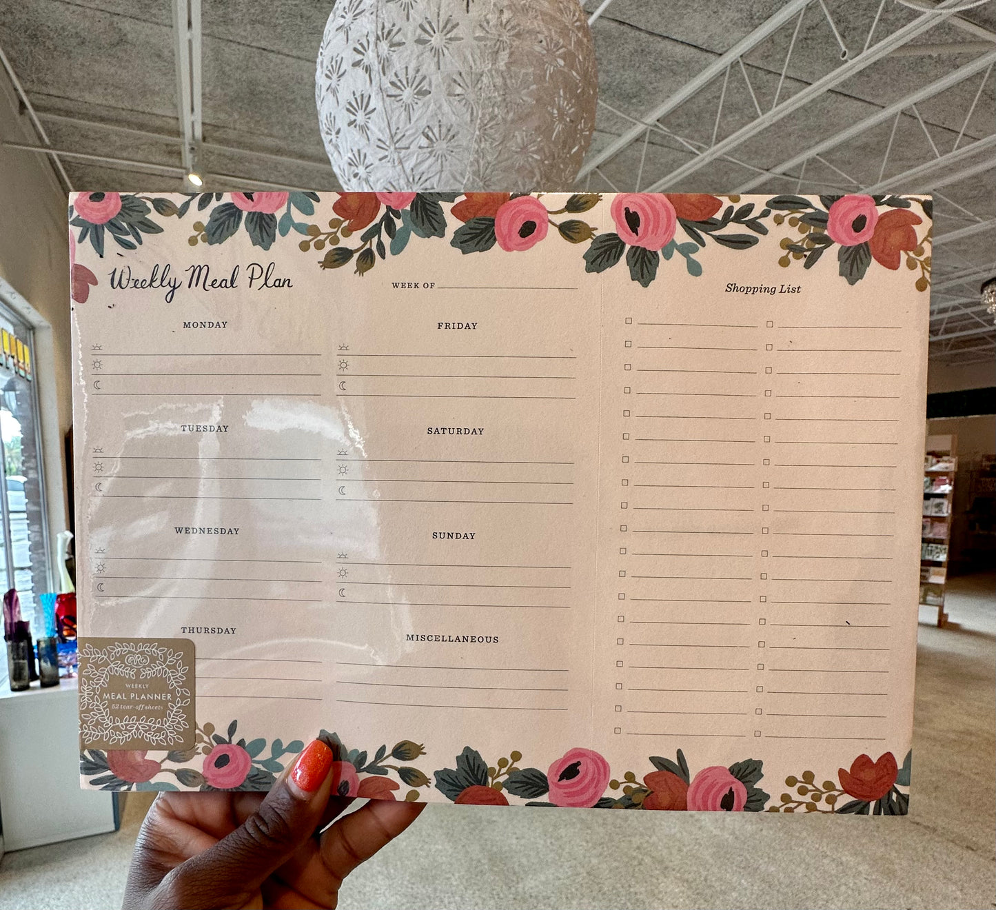 Rosa Meal Planner Notepad