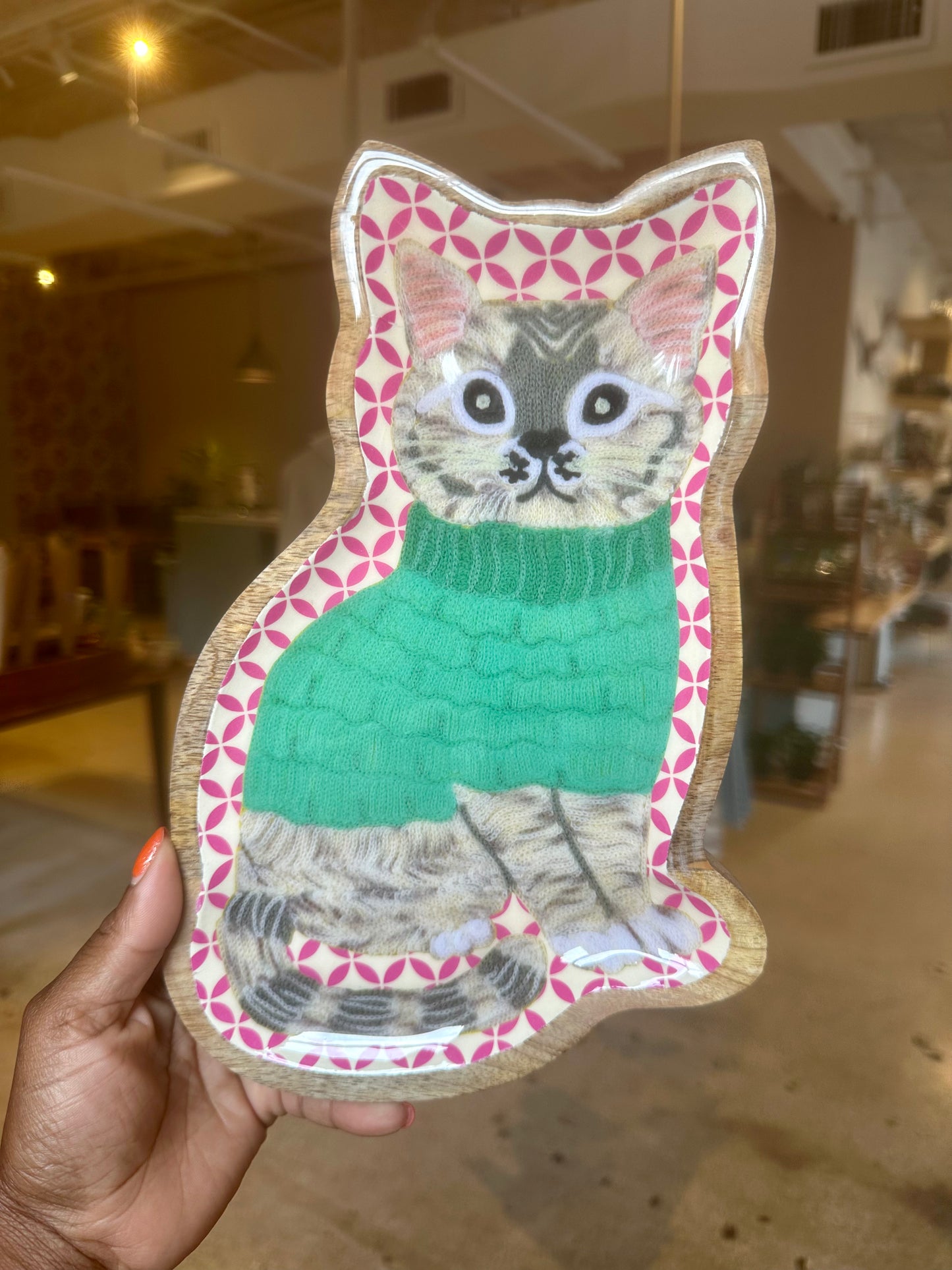 Dog and Cat Wood Plates